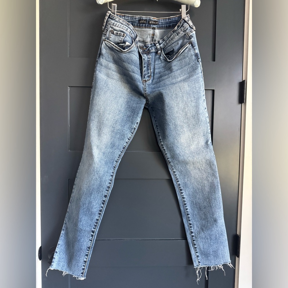 STS Ellie Blue Straight Leg Jeans Blue High Rise Ankle
